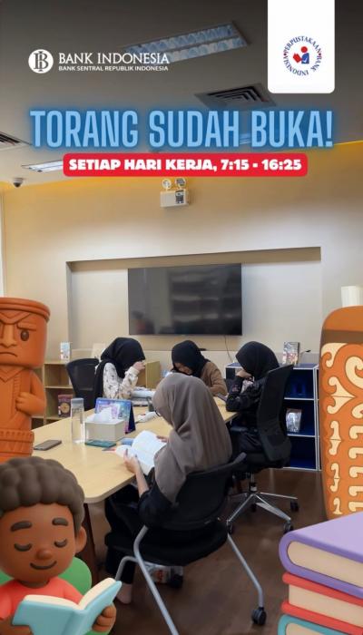 Layanan Sirkulasi Pemustaka Perpustakaan KPw BI Papua 04 Juni 2026